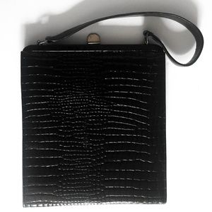 Vintage Croc leather black bag